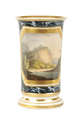 Lot 58 - AN EARLY 19TH ‘CENTURY BARR FLIGHT & BARR WORCESTER’ CYLINDRICAL CABINET VASE