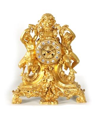 Lot 1203 - A FINE QUALITY MID 19TH CENTURY FRENCH ORMOLU FIGURAL MANTEL CLOCK