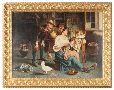 Lot 605 - JULES ZERMATI OIL ON CANVAS