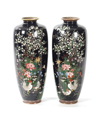 Lot 71 - A PAIR OF JAPANESE MEIJI PERIOD VASES