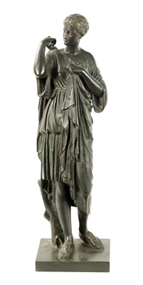 Lot 451 - A 19TH CENTURY BRONZE FIGURE GROUP OF DIANE DE GABIES