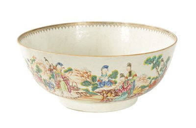 Lot 96 - AN 18TH CENTURY CANTONESE PUNCH BOWL OF LARGE SIZE