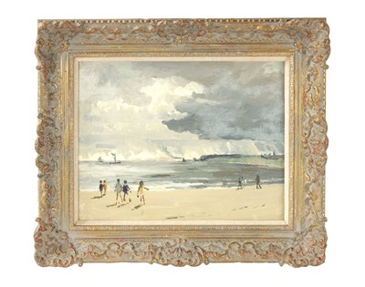 Lot 542 - CAMPBELL ARCHIBALD MELLON (1876 - 1955) OIL ON CANVAS BEACH SCENE