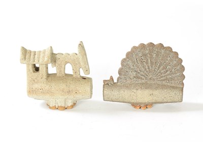 Lot 55 - IAN GODFREY (BRITISH, 1942-1992) TWO STONEWARE SCULPTURES