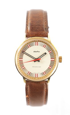 Lot 230 - A GOLD PLATED HAFIS AQUAMASTER WRISTWATCH
