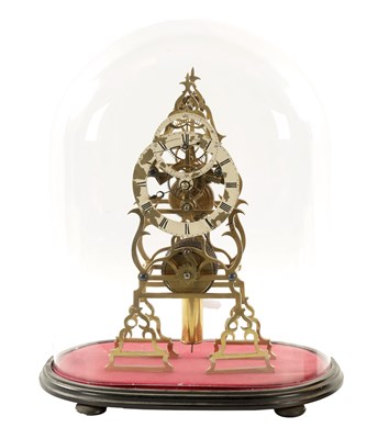 Lot 1358 - WEBSTER, LONDON. A MID 19TH CENTURY FUSEE SKELETON CLOCK