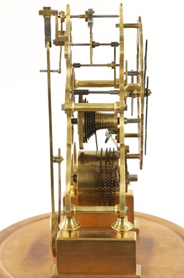 Lot 1141 - A 19TH CENTURY ENGLISH FUSEE SKELETON CLOCK