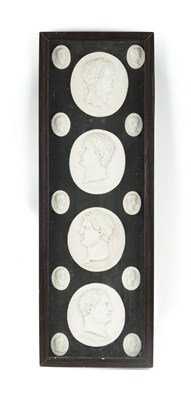 Lot 922 - A COLLECTION OF 19TH CENTURY PLASTER BUST PLAQUES