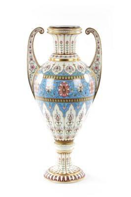 Lot 474 - A LARGE LATE 19TH CENTURY PORCELAIN VASE POSSIBLY RUSSIAN