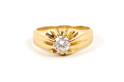 Lot 53 - AN 18CT GOLD DIAMOND RING
