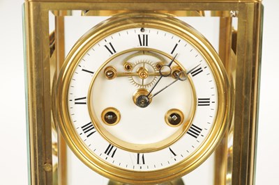 Lot 1107 - A LATE 19TH CENTURY FRENCH FOUR-GLASS MANTLE CLOCK