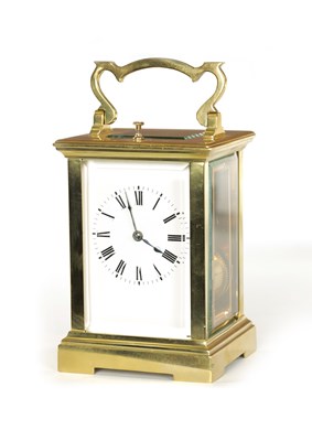 Lot 1439 - A LATE 19TH CENTURY FRENCH REPEATING CARRIAGE CLOCK