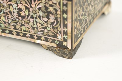 Lot 504 - A RARE 17TH/18TH CENTURY INDO PORTUGUESE INLAID CASKET