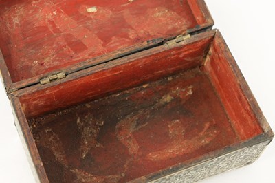Lot 504 - A RARE 17TH/18TH CENTURY INDO PORTUGUESE INLAID CASKET