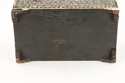 Lot 504 - A RARE 17TH/18TH CENTURY INDO PORTUGUESE INLAID CASKET
