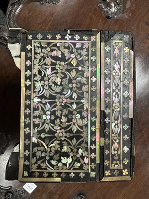 Lot 504 - A RARE 17TH/18TH CENTURY INDO PORTUGUESE INLAID CASKET