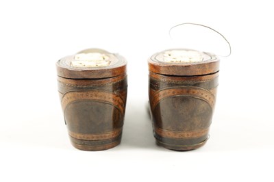 Lot 1066 - A PAIR OF EARLY 19TH CENTURY EUROPEAN ‘SHOE’ SNUFF BOXES
