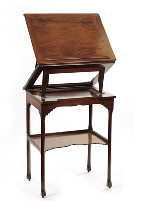 Lot 1402 - A RARE AND UNUSUAL GEORGE II MAHOGANY ARTIST’S TABLE IN THE MANNER OF THOMAS CHIPPENDALE