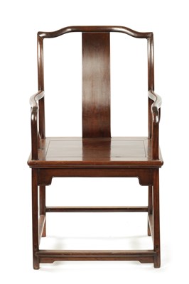 Lot 564 - A 19TH CENTURY CHINESE HONGMU ARMCHAIR
