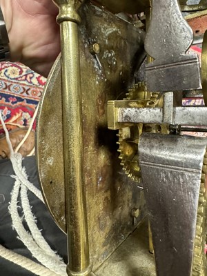 Lot 1290 - PETER CLOSON, NEARE HOLBORNE BRIDGE, FECIT. A RARE FIRST PERIOD 1630’S LANTERN CLOCK