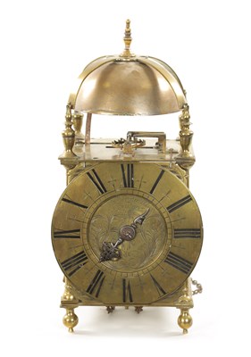 Lot 1303 - JOSEPH WINDMILLS, LONDON. A LATE 17TH CENTURY WINGED LANTERN CLOCK