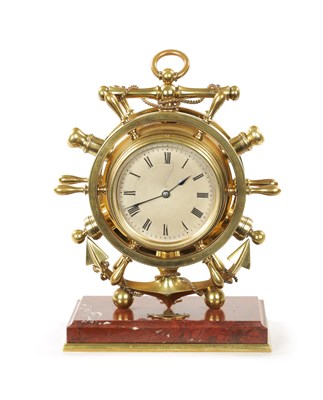 Lot 1343 - A LATE 19TH CENTURY FRENCH INDUSTRIAL DESK CLOCK COMPENDIUM