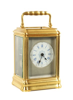 Lot 1252 - A LATE 19TH CENTURY FRENCH GORGE-CASED QUARTER CHIMING/REPEATING CARRIAGE CLOCK