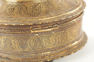 Lot 539 - A 19TH CENTURY INDIAN KOFTGARI WORK IRON CASKET