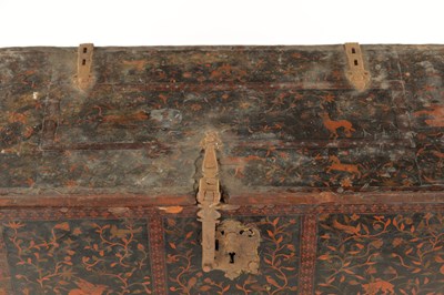 Lot 560 - A RARE 17TH CENTURY INDIAN LACQUERWORK WOODEN BOX