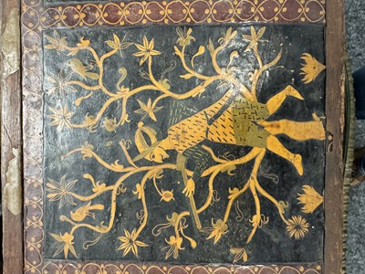 Lot 560 - A RARE 17TH CENTURY INDIAN LACQUERWORK WOODEN BOX