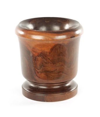 Lot 1095 - A 19TH CENTURY LIGTUM VITAE TURNED MORTAR