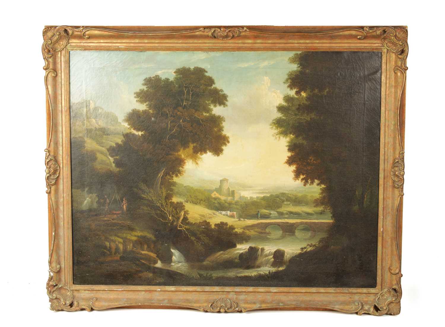 Lot 1194 - ATT. JOHN GLOVER (1767-1849). A LARGE OIL ON CANVAS