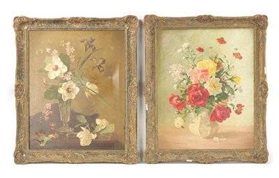 Lot 1147 - ALBERT WILLIAMS (1922-2010). A PAIR OF STILL LIFE OIL ON CANVAS