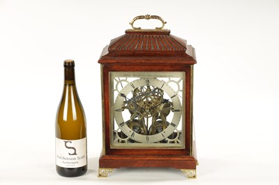 Lot 1325 - JOHN HENDERSON, DUNFERMLINE. AN UNUSUAL LATE REGENCY SCOTTISH SKELETONISED ROSEWOOD BRACKET CLOCK