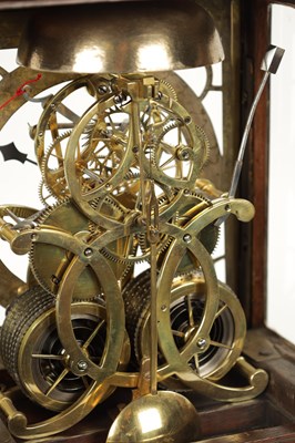 Lot 1325 - JOHN HENDERSON, DUNFERMLINE. AN UNUSUAL LATE REGENCY SCOTTISH SKELETONISED ROSEWOOD BRACKET CLOCK
