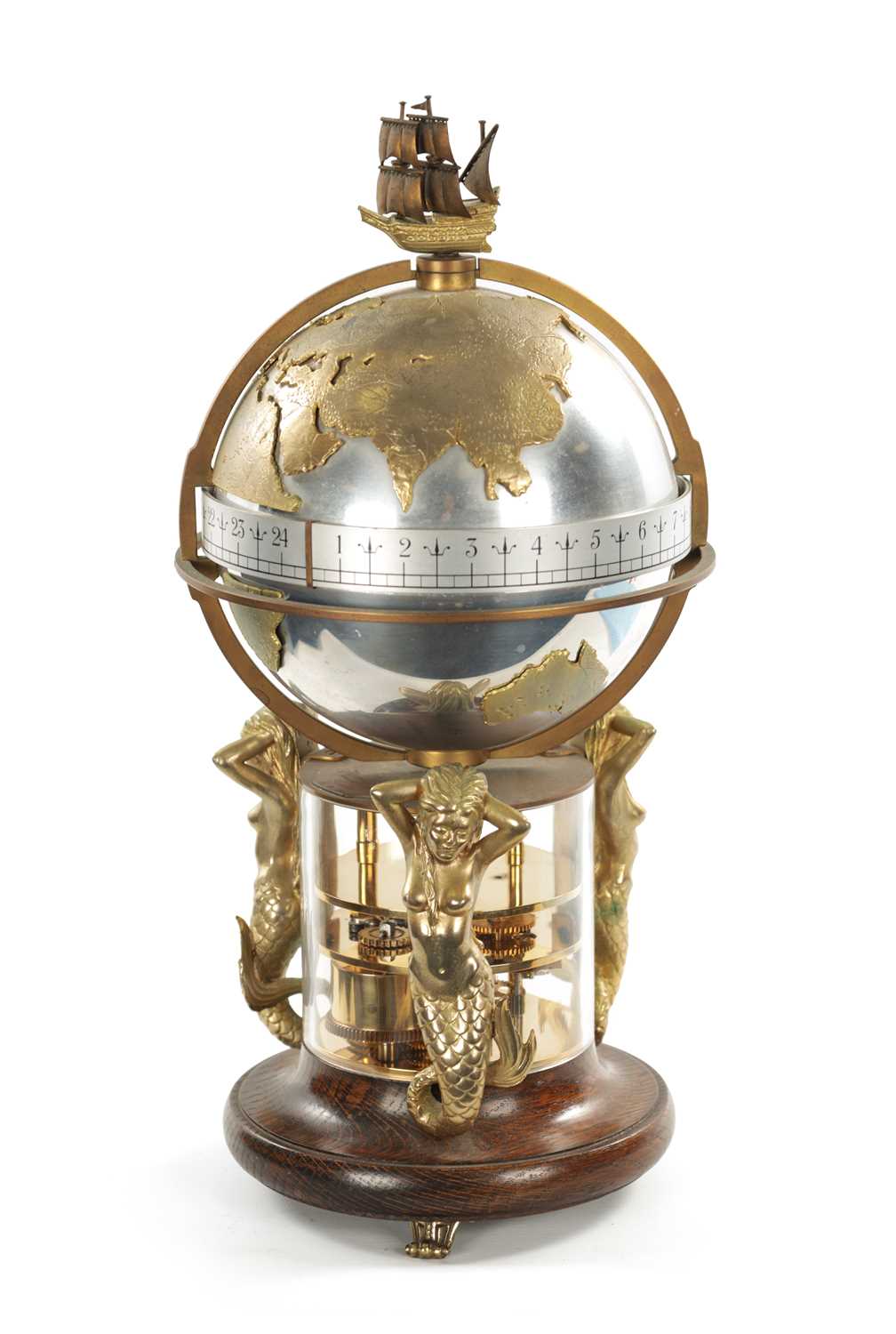 Lot 1366 - A ST. JAMES HOUSE CO. LONDON MERIDIAN GLOBE CLOCK