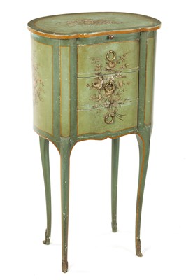 Lot 1462 - A SMALL FRENCH LATE 18TH CENTURY BEDSIDE TABLE