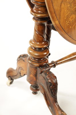 Lot 1495 - A 19TH CENTURY INLAID WALNUT MINIATURE SUTHERLAND TABLE