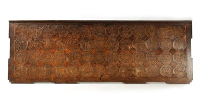 Lot 437 - AN UNUSUAL FOLK ART CARVED PANEL