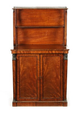 Lot 222 - A REGENCY EGYPTIAN REVIVAL MAHOGANY CHIFFONIER OF SMALL SIZE