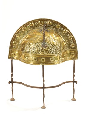 Lot 145 - AN 18TH CENTURY  BRASS AND IRON CURFEW