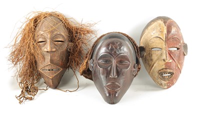 Lot 38 - THREE ANTIQUE TRIBAL NATIVE MASKS