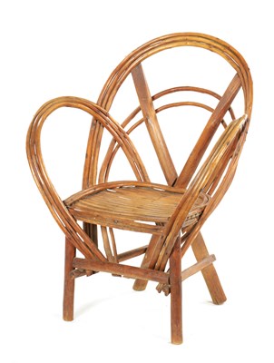 Lot 350 - A 19TH CENTURY CANED BENT WOOD CHILD’S CHAIR
