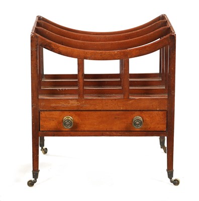 Lot 275 - A REGENCY MAHOGANY THREE DIVISION CANTERBURY