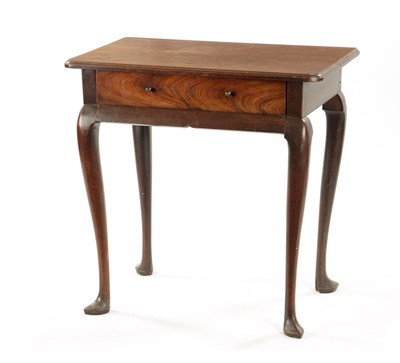 Lot 423 - A GEORGE II FIGURED MAHOGANY SIDE TABLE