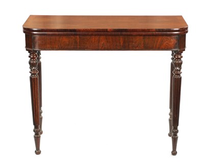 Lot 175 - A REGENCY ROSEWOOD TEA TABLE IN THE MANNER OF GILLOWS