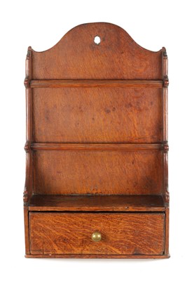 Lot 62 - AN 18TH CENTURY WELSH OAK SPOON RACK