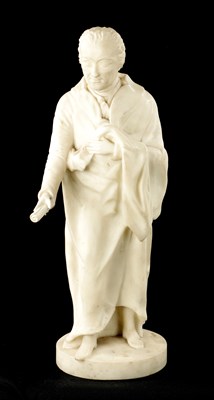 Lot 83 - A 19TH CENTURY CARVED WHITE MARBLE SCULPTURE OF A SCHOLAR