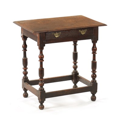 Lot 242 - A SMALL 17TH CENTURY OAK SIDE TABLE