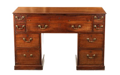 Lot 162 - A GEORGE III MAHOGANY LIBRARY DESK